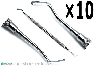 10× Dental Plastic Filling Root Canal 2.5mm Double Ended Premium Instruments