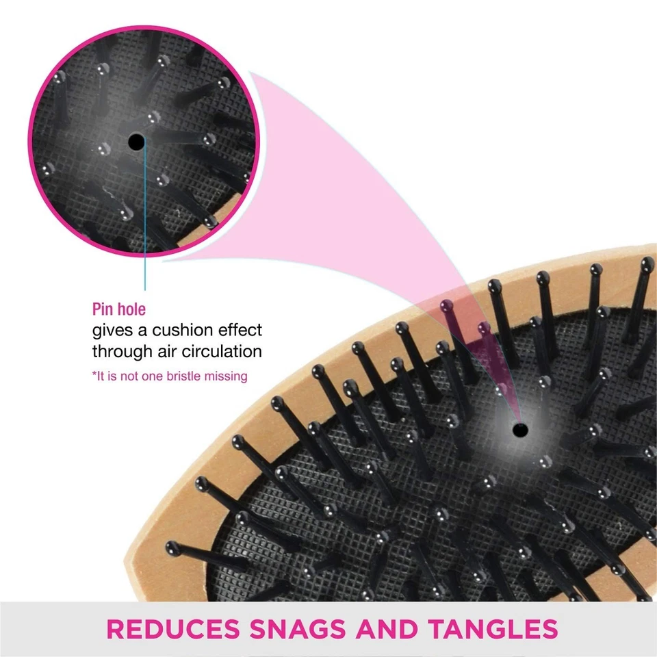 Vega Small Wooden Cushioned Brush Foto 4 de 4