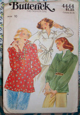 Butterick Vintage 70s Pattern 4444 Pullover Tunic Yoke Shirt  Belt Size 10 FF