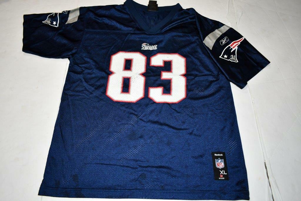Youth New England Patriots Wes Welker XL (18/20) Jersey (Navy Blue