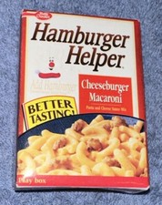 Vtg Pretend Play Mini Betty Crocker Hamburger Helper Cardboard Box Toy