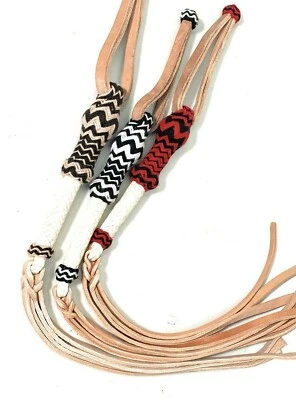 NELIDAS SOUTHERN IMPORTS CHARRO SADDLE HORSE QUIRT WHIP, CUARTA CHARRA CHICOTE DE CUERO CHUMETE, Tack