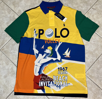 Polo Ralph Lauren Classic Fit Shirt L Beach Volleyball Poster