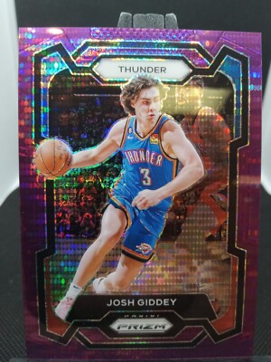 2023-24 PANINI PRIZM BASKETBALL JOSH GIDDEY PURPLE PULSAR #d 20/35 THUNDER
