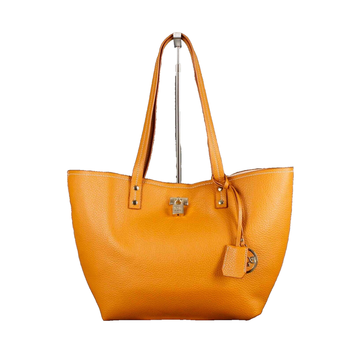 BCBG 11 X 19 Burnt Orange Vegan Leather Decorative Faux Lock BCBG 11 X 19 Burnt Orange Vegan Leather Decorative Faux Lock