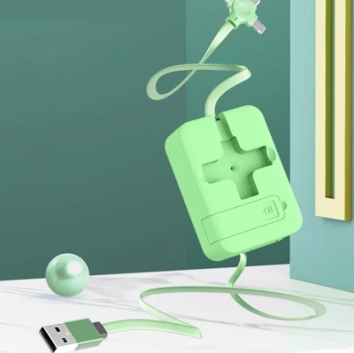 3 in 1 Charging Cable Roll - Multi Charging Cable, Retractable Charging Cable - Image 1 of 4