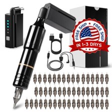 Maquina De Tatuaje Kit Para Tatuar Tattoo Rotativa Pluma Inalambrico Profesional