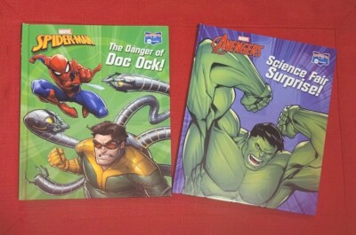 Marvel Avengers & Spider Man 2 Story Reader Me reader hard cover books