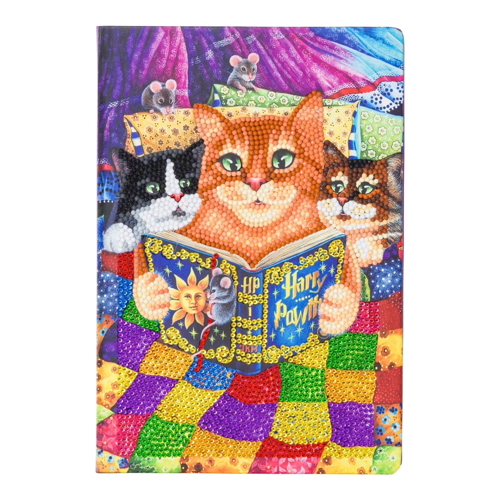 Kitten Bedtime Stories 26X18CM Crystal Art Notebook