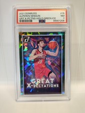 2021-22 Panini Donruss Great X-pectations Holo Green Ice 15 Alperen Sengun PSA 7