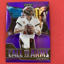 Tom Brady 2021 Panini Playoff Call to Arms Purple Prizm #CA-TBR NFL Buccaneers