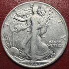 1943 50C Walking Liberty Half Dollar. Better Grade. Free Shipping