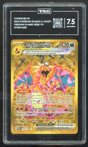 Charizard ex graded TAG 7.5 for sale on eBay