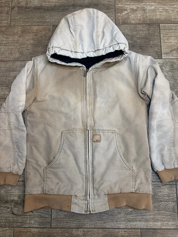 Vintage Carhartt Duck Hooded Jacket in tan