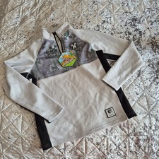 Minecraft 1/4 Zip Grey Pullover Age 11-12 Creeper Official Merchandise New