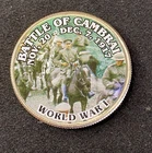 Colorized Kennedy JFK Half Dollar World War I Battle Of Cambrai Free Shipping