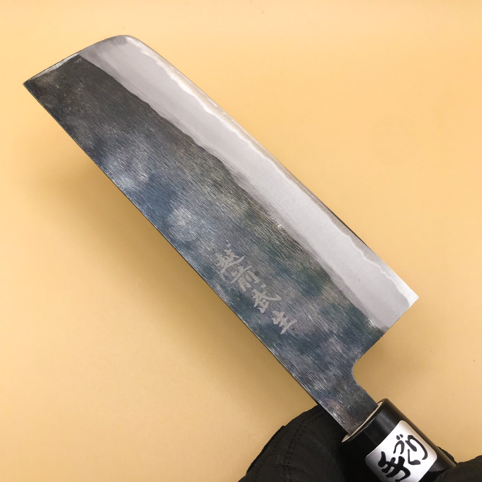 Japanese Nakiri Kitchen Knife 6.3" 160mm Aogami Blue #2 Carbon/Echizen Takefu