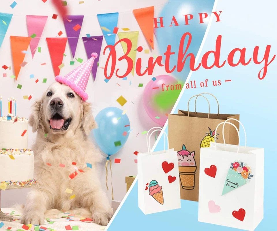 100 Bolsas Papel Kraft Marrón 10x5x13in con Asas para Regalo y Compras Foto 4 de 4