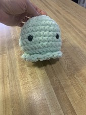Handmade Crochet Octopus Small Stuffed Animal Plush Toy Light Green
