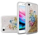 "GSA Liquid Glitter Flower Case for iPhone SE/8/7 - Clear Colorful"