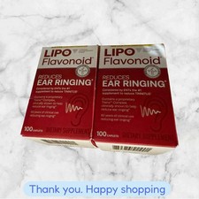 FOR 2 Lipo Flavonoid Plus Ear Ringing Dietary Supplement Caplets 100 Count Each