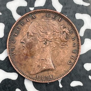 1851 Great Britain Victoria Farthing Lot#DS899 Nice!