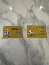 2 First Launch Of The Space Shuttle Press Badges In Numbered Order! Rare