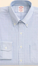 16 1/2-34 Brooks Brothers Traditional Fit Blue/White Striped Button-up shirt