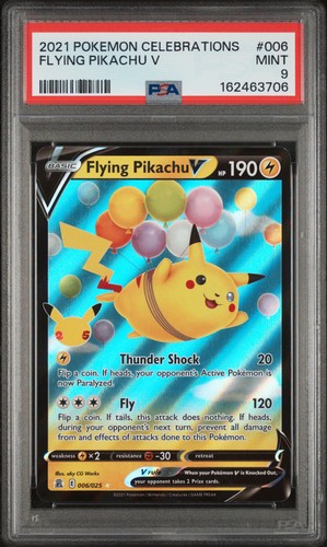 2021 POKEMON CELEBRATIONS #006 FLYING PIKACHU V PSA 9