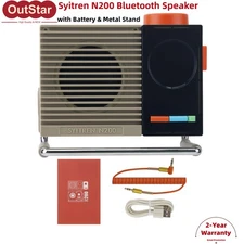 Syitren N200 Bluetooth Speaker Portable Mini Speaker w/ Battery Metal Stand #sz