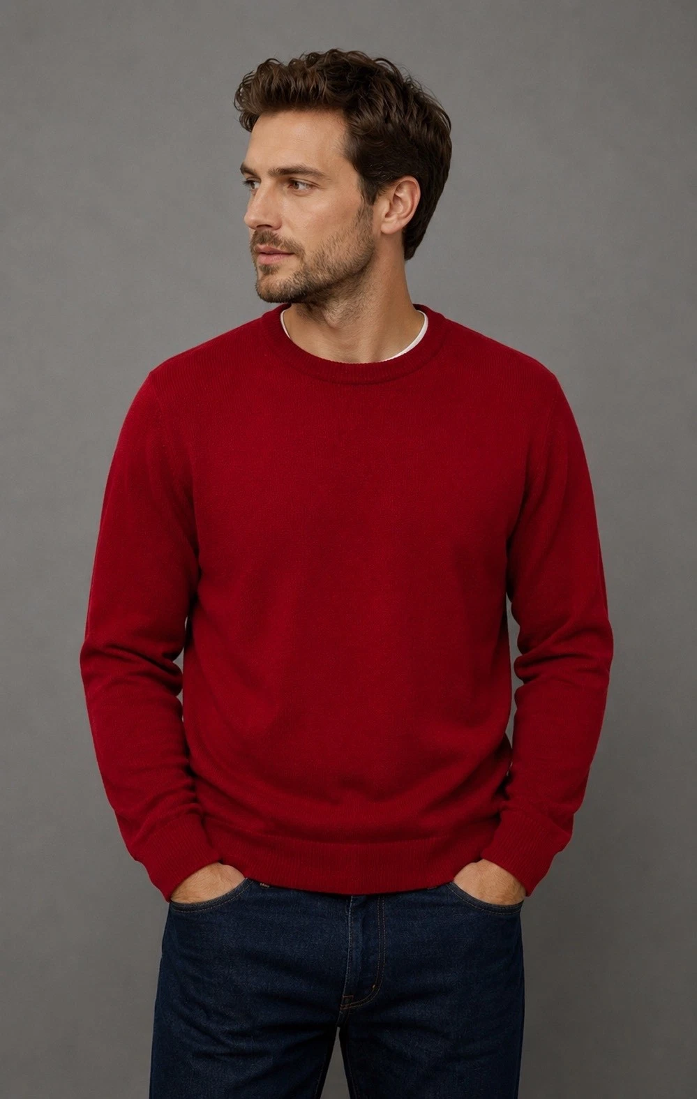 Pringle of Scotland 100% Lambswool Jumper Sweater Red Men's Size L Made in Scotl