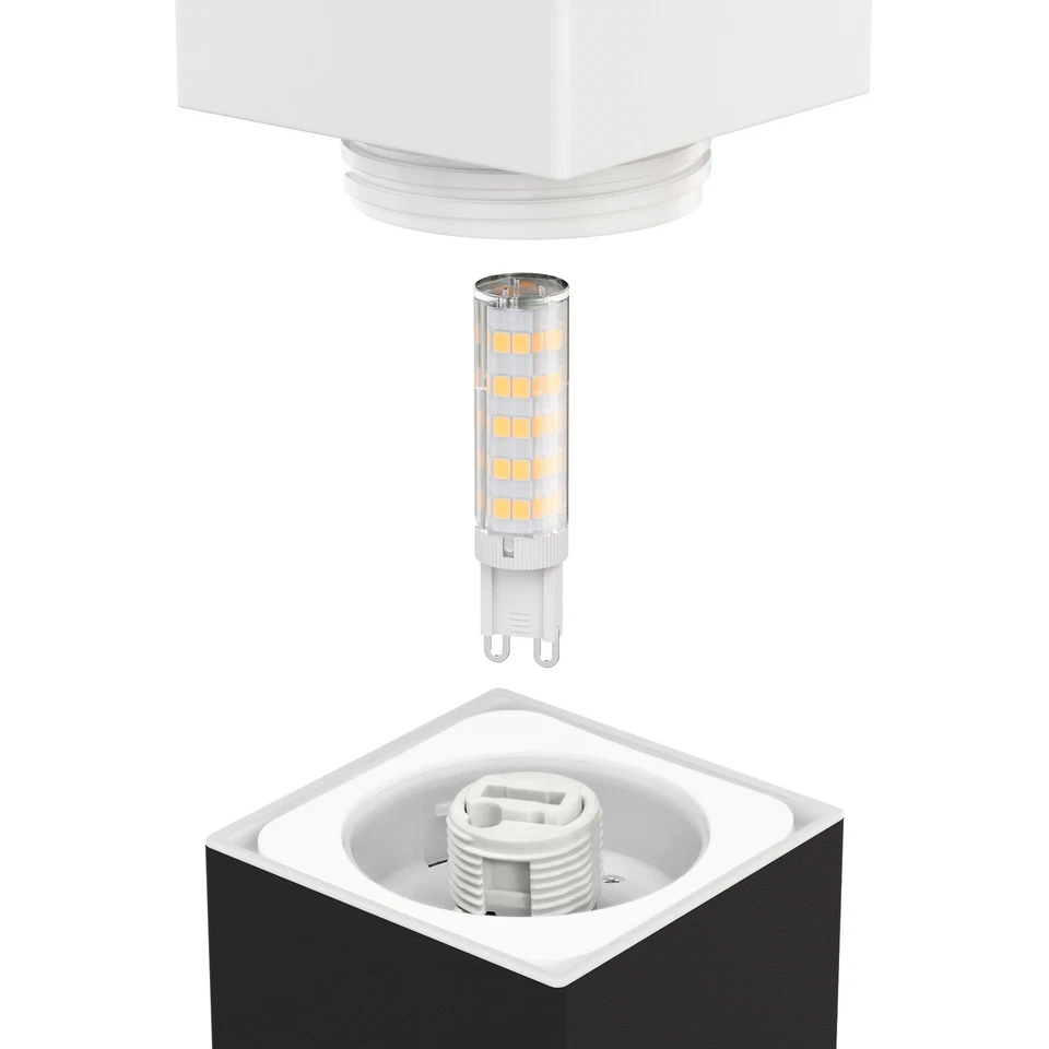 Pollerleuchte POLLY für außen 35cm schwarz inkl. G9 Leuchtmittel 501lm - Bild 2 von 4