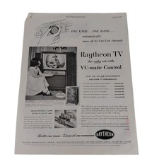 Raytheon TV VU-Matic Control Alcoa Aluminum Vintage Print Ads 1950's
