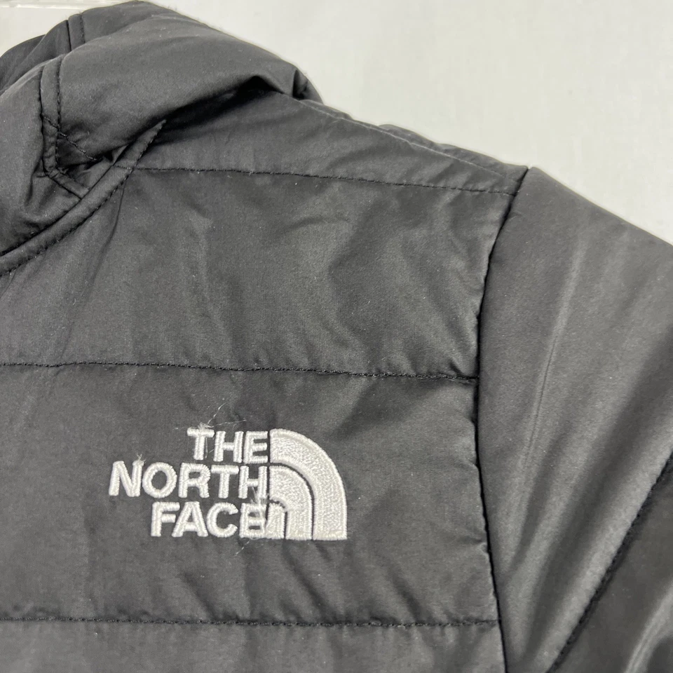 The North Face Puffer Jacket Boys XS Sherpa Reversible Black Kids Polyester Hood - Image 4 of 4
