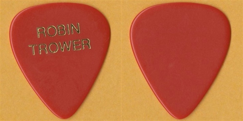 Robin Trower 1980's concert tour vintage collectible band/stage Guitar Pick