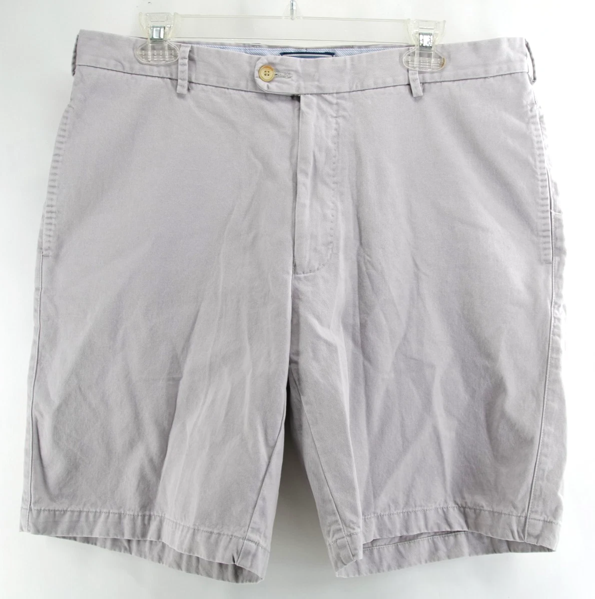 Peter Millar 9" Chino Shorts Mens 36 Light Gray 100% Pima Cotton Casual
