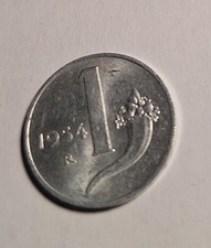 Moneta 1 Lira Rara 1954 Rep. Italiana 