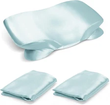 2 Pack Satin Pillowcase for Cervical Pillow, Contour Pillow 