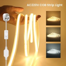 220V COB Neon LED Strip Lights Flexible Tape Lamp Outdoor Light Waterproof IP67