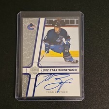 Topps 2002-03 Stadium Club Lone Star Signatures Autograph #LS-TB Todd Bertuzzi