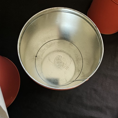 Caja de pan de metal Ransburg vintage con latas gallos rosas conjunto de 5 Estate rara - Imagen 20 de 20