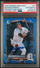 Kevin Mcgonigle 2025 Bowman Chrome AUTO /150 BLUE MOJO REFRACTOR PSA 10 #79
