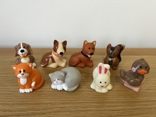 ELC Happyland Pet Animal Figures Bundle - Cats Dogs Rabbit Duck Squirrel