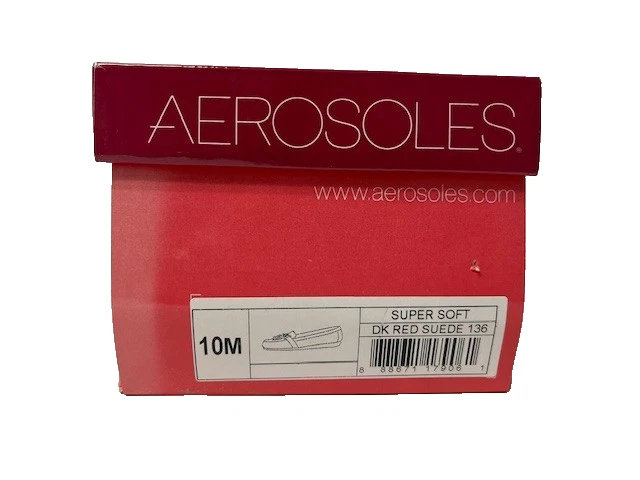 Аэрозоли женщин супер мягкий красный замши без шнуровки лоферы туфли мокасины размер 10 М - Изображение 4 из 4