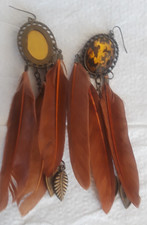 Feather Earrings Tassel style Vintage