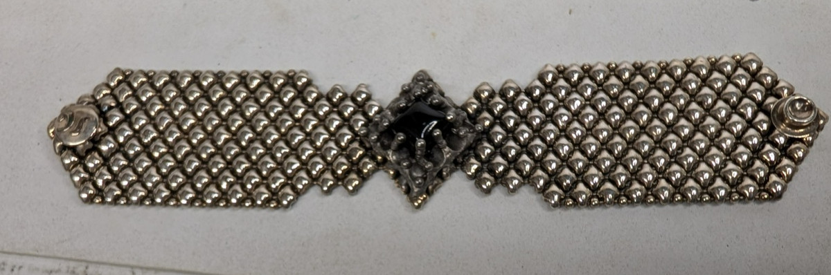 A ) Vintage S G Liquid Metal Collection Bracelet Bagged View 3