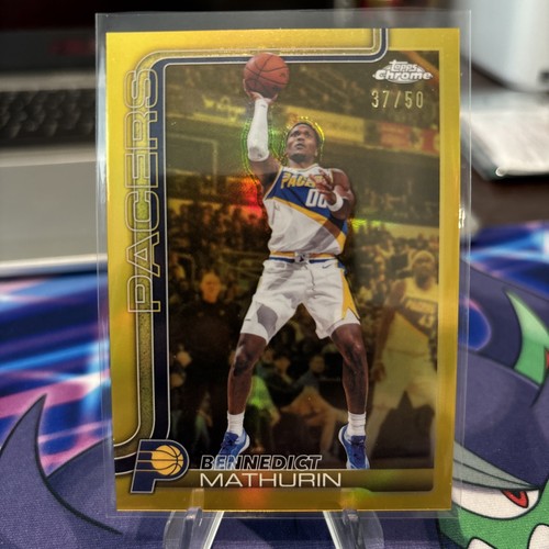 2025-26 Topps Chrome Update Bennedict Mathurin #133 True Gold  /50 Refractor SSP