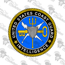 COAST GUARD INTELLIGENCE Emblem- DECAL, QUALITY 3M VINYL