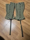 VINTAGE WWII US ARMY M1938 CANVAS MILITARY SPATS GAITERS BOOT COVERS LEGGINGS