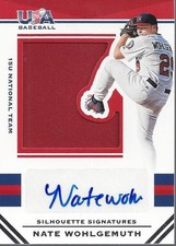 2017 USA Stars Stripes Jumbo Silhouette #64 Nate Wohlgemuth Auto/Jersey/99 BB